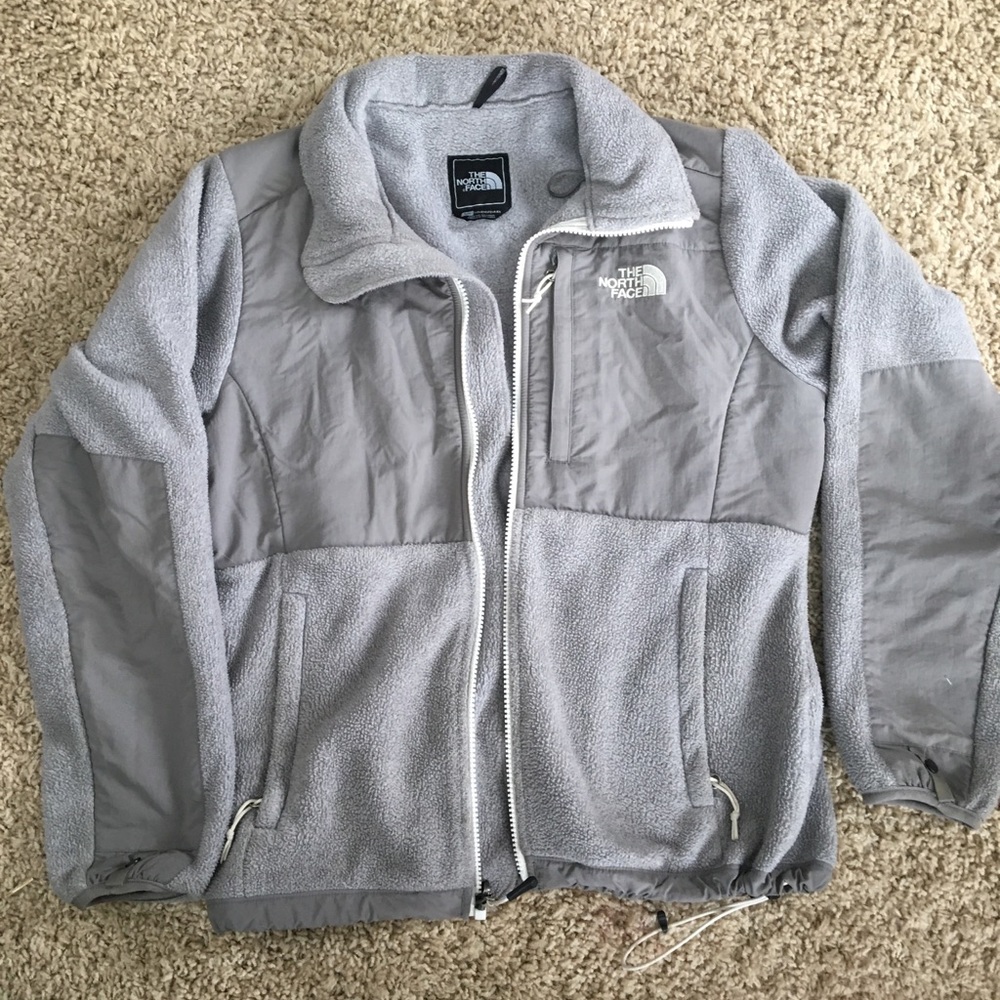 north face denali grey jacket